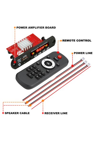 Choice 60W 50W  Amplifier Bluetooth 5.0 DIY MP3 WAV Decoder Board DC 12V Wireless Car USB MP3 Player TF ...