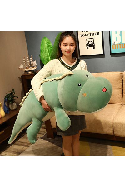 Choice New 80CM Big Long Cute Dinosaur Plush Toy Soft Cartoon Animal Crocodile Plush Doll Boyfriend Pill...