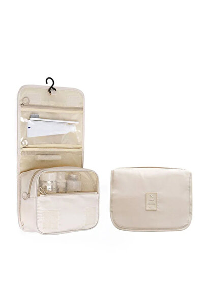 Choice حقيبة مكياج للسفر باللون البيج، منظم أدوات الزينة المقاوم للماء، عالي ...