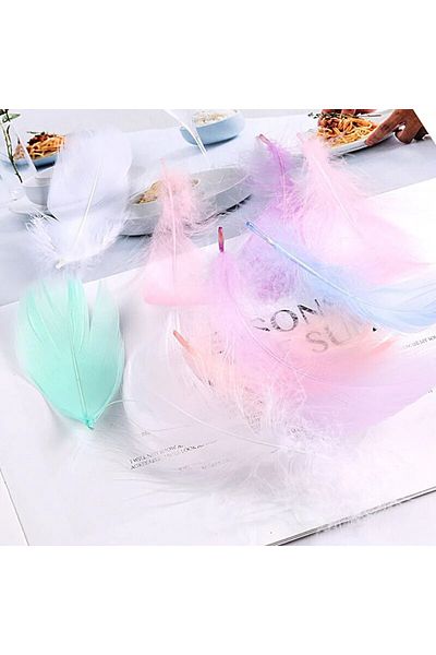 Choice 100pcs C1 100pcs Goose Feathers For Crafts 8-12cm Swan Plumes Wedding Party Handicraft Accessories D
