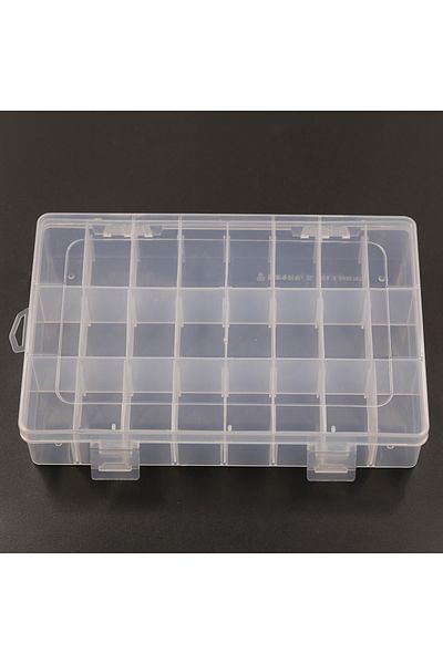Choice 24 Grids Storage Box 24 Grids Transparent Plastic Embroidery Floss Storage Box Floss Bobbins Storage