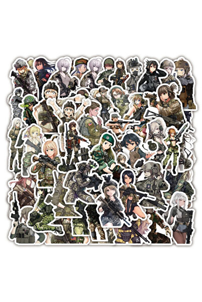 Choice 50 قطعة 10/30/50 قطعة ملصقات كرتونية لجندي أنثى مموهة ملصقات أنمي لطيف...