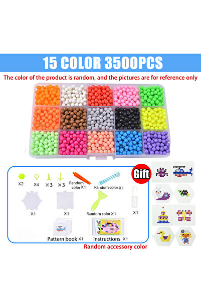 lpcbec مجموعة ألعاب خرز مائي سحري لاصق من 15 لونًا، 3500 قطعة، مصنوعة يدويًا ...