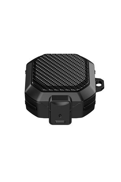 XhaoR Black Carbon Fiber Switch Lock Earphone Case For Samsung Galaxy Buds 2 Pro Fe Live Cover Full Protec