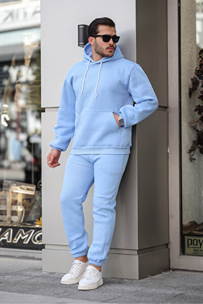 CMZ COLLECTİON Σετ βαμβακερής φόρμας Baby Blue με 3 κλωστές