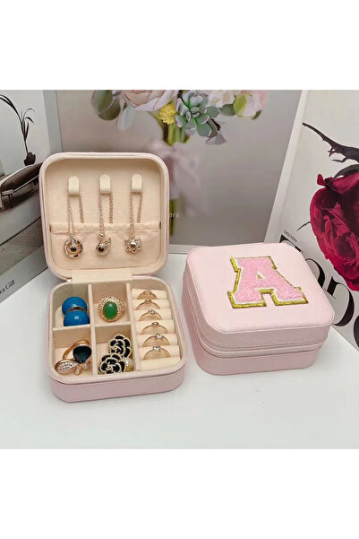 Choice صندوق تخزين مجوهرات صغير، أفكار هدايا وصيفة العروس، حافظة مجوهرات للسفر، الحرف الأول من الاسم والولادة.
