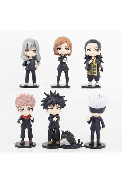 Choice 7 Pcs/Pack Jujutsu Kaisen Q Posket Figure Satoru Gojo Geto Suguru Yuji 7cm Figurine Anime Collect...