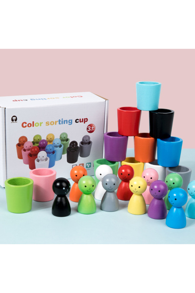 Choice ألعاب فرز الألوان من مونتيسوري، لعبة مطابقة الألوان الحسية، دمى خشبية ...