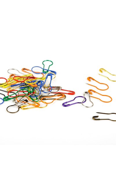 Choice 100 قطعة متعددة الألوان 100 قطعة دبوس أمان معدني على شكل كمثرى من القر...