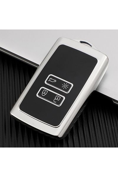 Choice Black Button Silver New Tpu Car Key Case Full Cover For Renault Koleos Kadjar Megane Talisman Captur