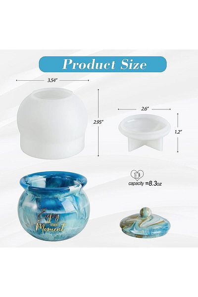 Choice Mold Jars Resin Molds, Jar Silicone Molds With Lid, Epoxy Resin Casting Molds Jar Molds For Storage