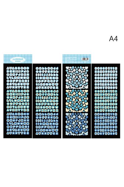 Choice A4 4sheets/pack Laser Bling Letter Gift Alphabet Sticker Decorate Photocard Scrapbooking Diy Photo A