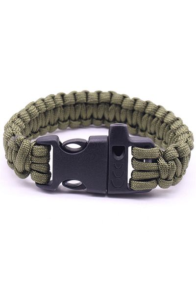 Choice Black 1 Outdoor Emergency Lifesaving Hand Rope Seven Core Umbrella Rope High Score Whistle Bracelet