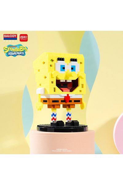 Choice Im-18379 Anime Spongebob Squarepants Micro Particles Block City Patrick Star Squidward Building Blo