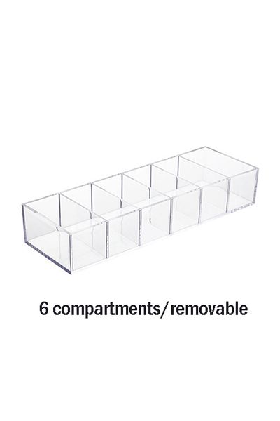 Choice 6 Grid Transparent Acrylic Cosmetics Storage Box Makeup Holder Jewelry Make Up Organizer For Home Pl