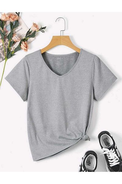 FAVORİST V-Neck Women's T-Shirt - Regular Fit Summer Fit