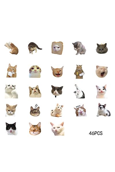 Choice Ene231108 46pcs/bag,cat Stickers,be For Suitcase Skateboard Luggage Laptop Phone Diy Sticke Decorati