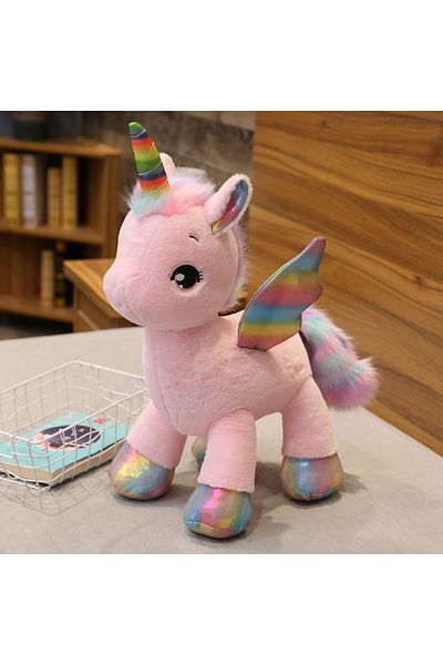Choice 40cm Pink Huggable Soft Cute Unicorn Dream Rainbow Plush Toy High Quality Pink Horse Sweet Girl Home