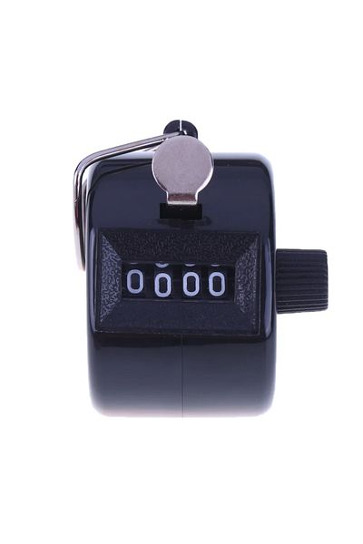 Choice Black Handheld 4 Digital Tally Counter Mechanical Manual Palm Clicker Number Count Assorted Tally Co