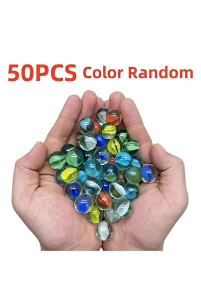 Choice 50 قطعة من كرات الرخام الزجاجية الملونة مقاس 14 مم، لعبة كرات الرخام ل...