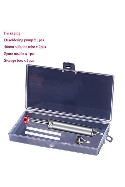 Choice Gray Nozzle Set Solder Sucker Non-clog Desoldering Pump For Removing Solder With Replaceable Heat-r