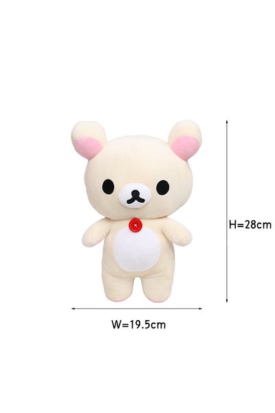 Choice White 28cm New Strawberry Rilakkuma Plush Toy Cute Soft Teddy Bear Stuffed Doll Cartoon White Brown