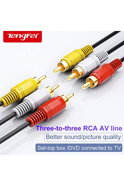 Choice كابل صوت وفيديو AV مركب من 3RCA ذكر إلى 3 RCA ذكر، 3X RCA للبيع بالتجزئة والجملة 1.5 متر 3 متر 5 متر ...