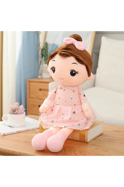Choice 45cm Pink 45cm Cute Angel Girl Plush Toy Lovely Stuffed Anime Figure Doll Wear Beautiful Dress Soft