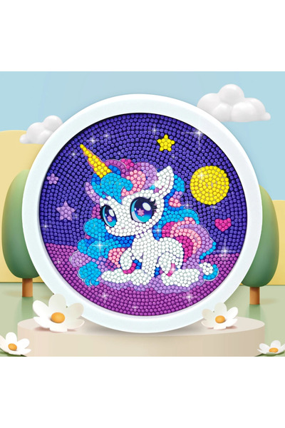 Choice مجموعة رسم ماسي YK037A على شكل وحيد القرن اللطيف، مجموعة رسم ماسي للمب...