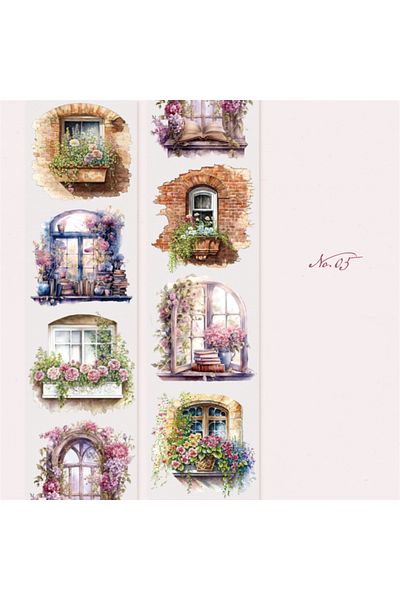 Choice E 50mm*2m River Of Years Series Vintage Journal Kawaii Masking Tape Waterproof Paper Washi Tape Mat.