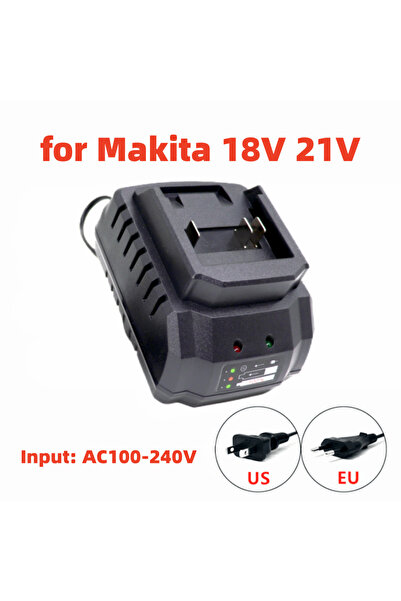 Choice شاحن بطارية EU MT-A-EU مناسب لبطارية ماكيتا 18 فولت 21 فولت ليثيوم أيو...