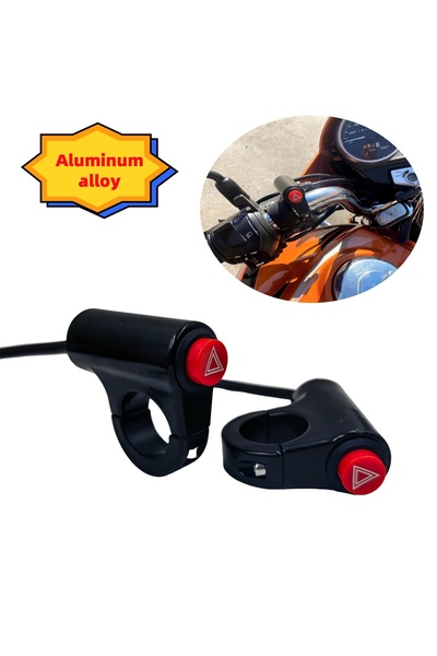 Choice زر دراجة نارية من الألومنيوم لإشارة ضوء الطوارئ التحذيرية المزدوجة للس...