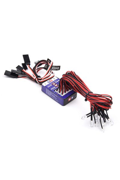 Choice Simulation Flash Light 12 LED Lighting Kit Steering Brake for RC Car 1/10 Scale Models Yokomo Tam...