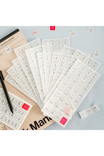 Choice A 365 Day Date Stickers Planner Stick Labels Scrapbooking Adhesive Diy Scrapbooking Diary Album Jun.