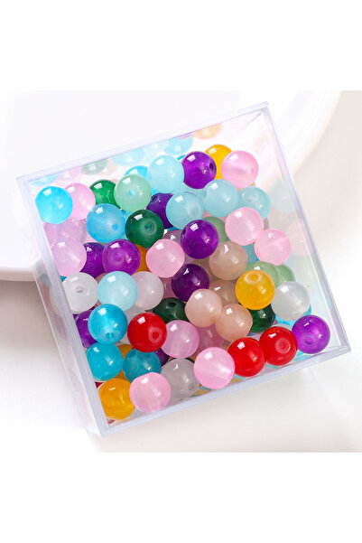 Choice 6 مم style9 100 قطعة 50 قطعة 6 مم زجاج جيلي بلون سادة تقليد اليشم خرز ...