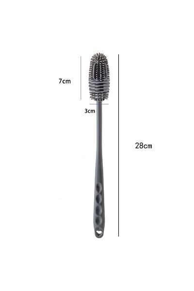 Choice Light Grey Cleaning Brush With Long Handle Silicone For Household Use No Dead Corners Special Cleani