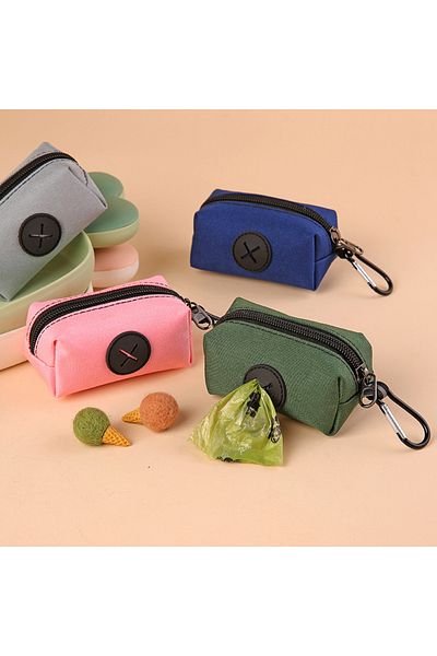 Choice Canvas Dog Poop Bag Holder, Outdoor Pet Waste Bag Dispenser with Carabiner Clip, Animal Waste Col...
