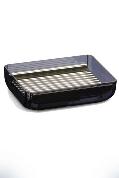 Prima Nova Tuscany Transparent Black/Gold Cap.Soap Dish Frame