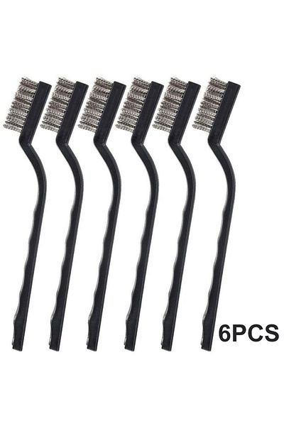 Choice 6pc set Small Wire Brushes Cleaning Brushes For Mechanical Part Derusting Remove Paint Accessorie...