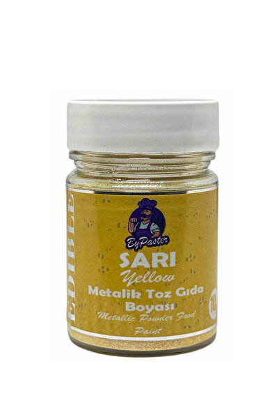 By Paster Metalik Toz Boya Sarı 10 gr Yenilebilir Simli Boya