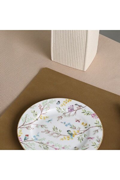 EasyLife طبق حلوى من البورسلين من سلسلة ألحان الطيور مقاس 19 سم