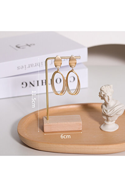 Choice حامل عرض المجوهرات F، حامل القلائد والأقراط، قاعدة خشبية، حامل منظم ال...