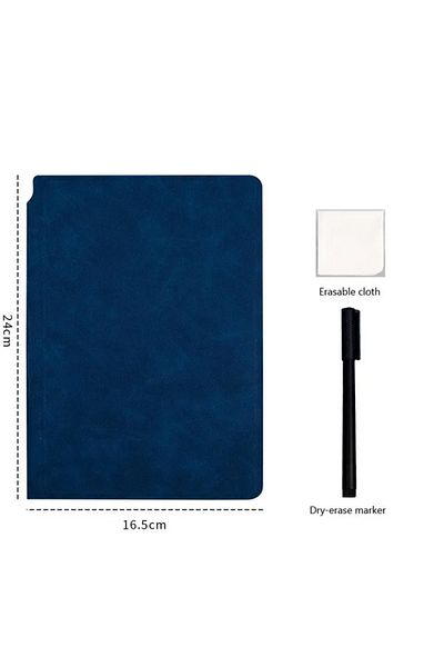 Choice Blue A5 Reusable Whiteboard Notebook Memo Book With Free Whiteboard Pen Erasing Cloth Weekly Planner