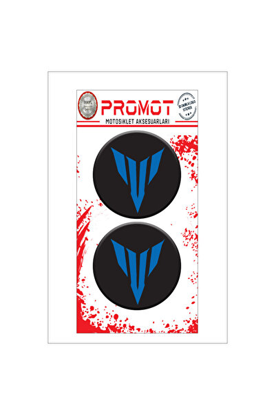 PROMOT MOTORSİKLET AKSESUAR YAMAHA MT 3D KABARTMALI DAMLA LOGO STİCKER 5cm 04