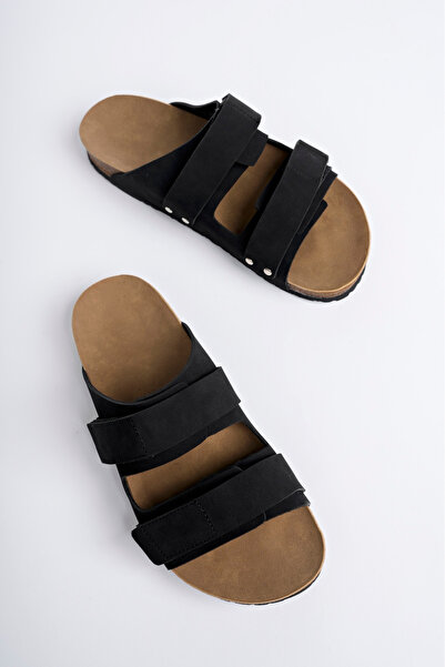 POLOMİA Victor Ayarlanabilir Cırtlı Casual Günlük Ortapedik Erkek Terlik