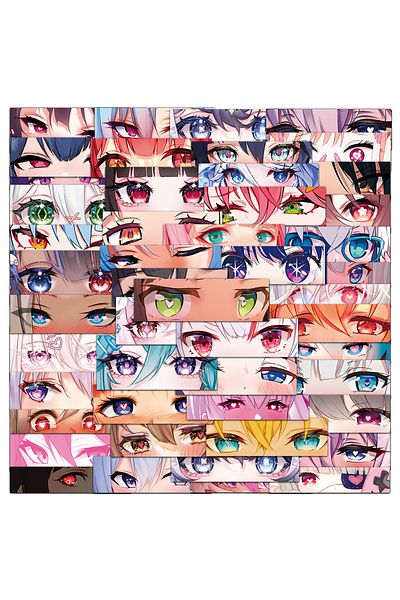 Choice 50pcs 10/30/50pcs Acgn Stickers Funny Cartoon Sticker Anime Character Eye Decals Diy Luggage Laptop