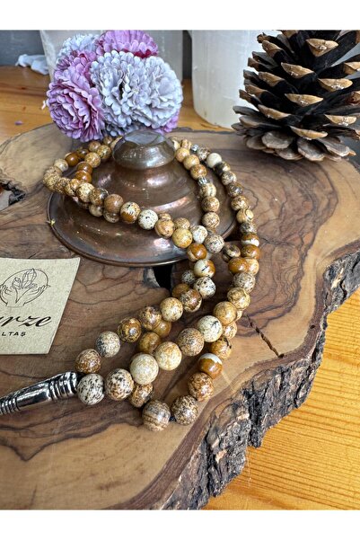 parze doğaltaş 99 de mărgele din piatră naturală Jasper, 6 mm