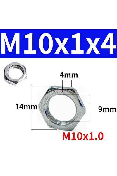 Choice صامولة - 10 قطع من أنبوب سن المصباح المعدني M10 أنبوب مجوف ملولب مجلفن وصلة رأس مصباح LED بقاعدة ثابتة