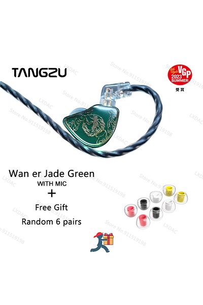 Angeldac Jade Green Tangzu Wan Er Sg Jade Green 10mm Dynamic Driver In-ear Earphone Iem Mic Metal Composite D