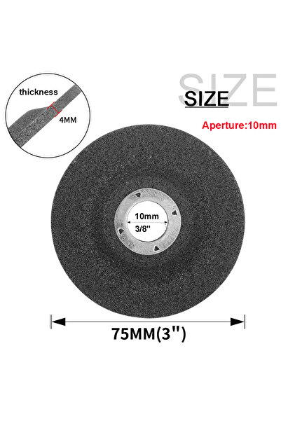 Choice قطعتان من عجلة الطحن مقاس 3 بوصات وفتحة 10 مم 50/75 مم وقرص قطع لطاحونة الزوايا مقاس 2 بوصة و3 بوصات وعجلة تلميع معدنية